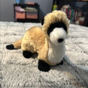 Adorable Tan and Black Douglas Plush Ferret